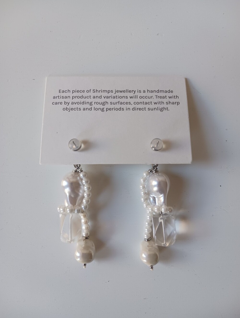 Shrimps Alloy/bead Pearl Cluster Earrings - Cream / Silver With Dust Bag And Box - Picture 3 of 10
